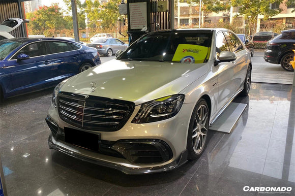 Carbonado 2017-2020 Mercedes Benz S63 W222 Sedan MSY Style Front Lip