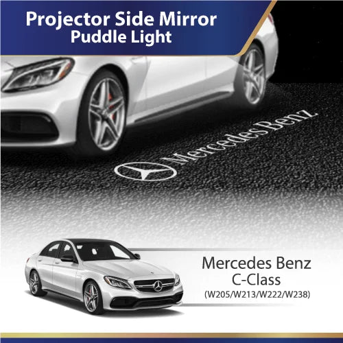 Logo Projector Side Mirror – Puddle Light (Mercedes Benz) (C-Class GLC) (W205 W213 W222 W238 S253)