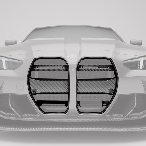 BMW M3 G80 Carbon Fiber Aero Front Grill (with ACC)