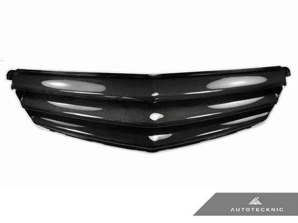 (Blemished) AutoTecknic Replacement Carbon Fiber Front Grille - Mercedes Benz W204 C-Class Sedan