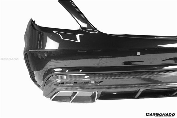 Carbonado 2017-2020 Mercedes Benz S63 W222 Sedan MSY Style Rear Bumper with Exhaust Tips