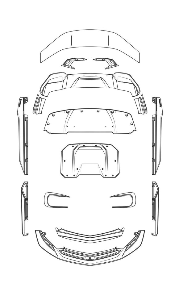 ZACOE Carbon Fiber Body Kit for C190 Mercedes-AMG GT / S