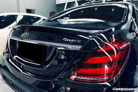 Carbonado 2014-2020 Mercedes Benz S Class W222 Sedan S63 S65 AMG RT Style Carbon Fiber Trunk Spoiler - 0
