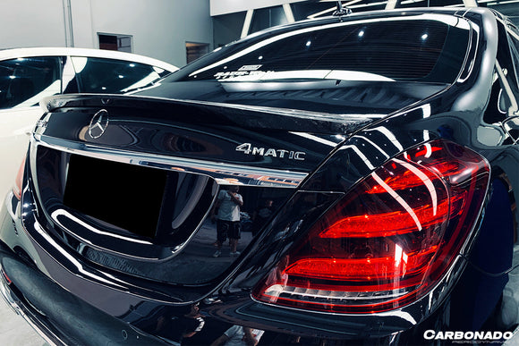 Carbonado 2014-2020 Mercedes Benz S Class W222 Sedan S63 S65 AMG RT Style Carbon Fiber Trunk Spoiler