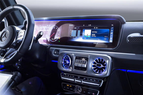 2019-2023 Mercedes Benz W464 G550 G63 AMG G-Class Dry Carbon Fiber Screen Surround Panel Replacement