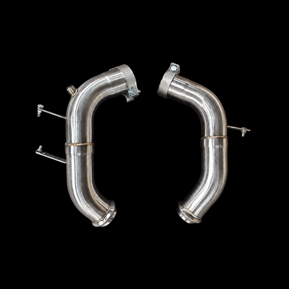 Project Gamma Mercedes-AMG GT C192 stainless exhaust connecting pipes