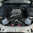 ModalWorks blow-off valve kit installed in a Mercedes-AMG C63 engine bay