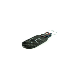 Fabspeed Mercedes Silver Star & Script Carbon Fiber Keyring - 0