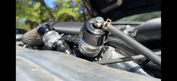 Dual Turbosmart blow-off valves installed on an AMG M177 engine