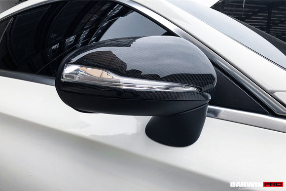 DarwinPRO Aerodynamics 2014-2021 Mercedes Benz C-Class W205/ S-Class W222 C217/ E-Class W213 2/4 Door Dry Carbon Fiber Mirror Housing Replacement