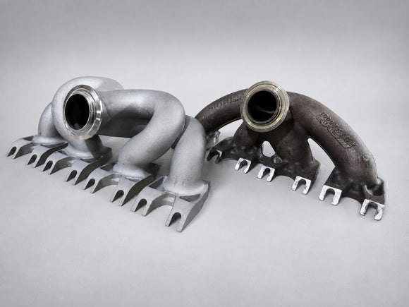 Side profile of ModalWorks M177 manifold and factory manifold with 46 mm entry