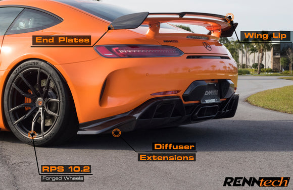 RENNtech | C190 | AMG GT R | Rear Diffuser Extensions | Carbon Fiber