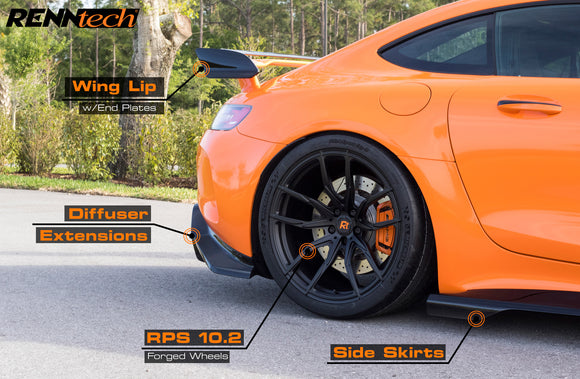 RENNtech | C190 | AMG GT R | Rear Diffuser Extensions | Carbon Fiber