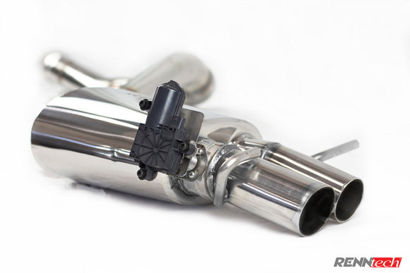 RENNtech W205 C63 C63 S sedan stainless steel sport mufflers with electronic valves - view 1