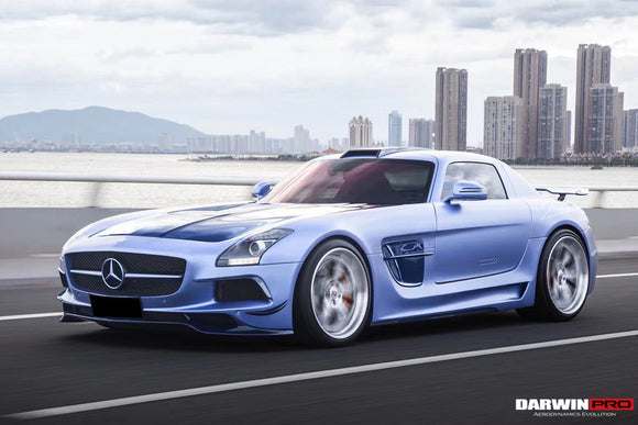 DarwinPRO Aerodynamics DarwinPRO 2010-2015 Mercedes Benz W197 SLS AMG BKSS Style Side Skirts & Fender