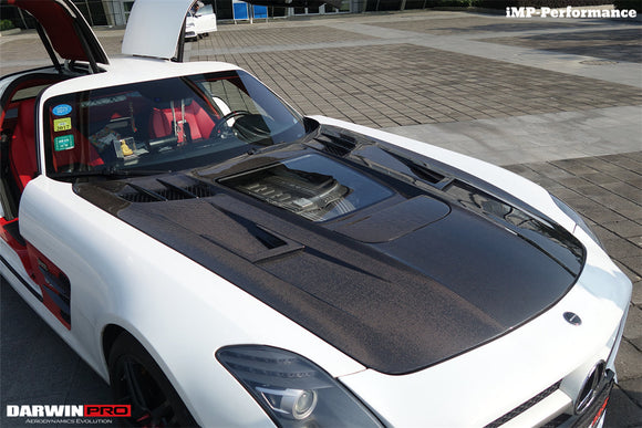 DarwinPRO Aerodynamics 2010-2015 Mercedes Benz W197 SLS AMG IMP Performance Carbon Fiber Hood