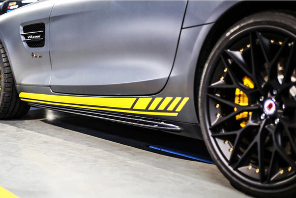 2015-2018 Mercedes Benz AMG GT & GTS Carbon Fiber Side Skirts Splitters