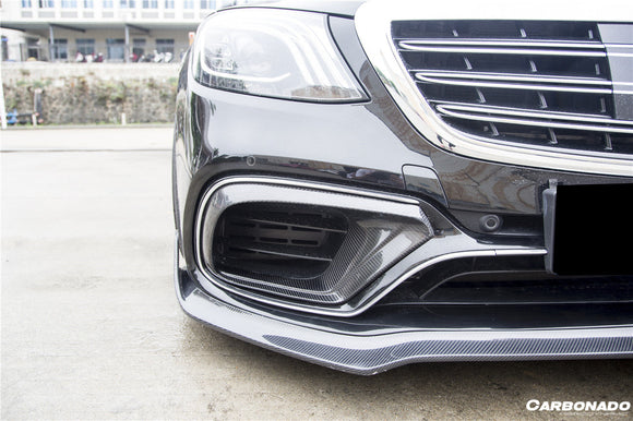 Carbonado 2017-2020 Mercedes Benz S63 W222 Sedan BRS Style Front Lip