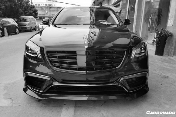 Carbonado 2017-2020 Mercedes Benz S63 W222 Sedan BRS Style Front Lip