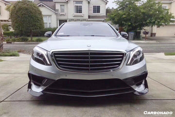Carbonado 2014-2017 Mercedes Benz W222.1 S63 AMG BRS Style Carbon Fiber Front Bumper Air Vents - 0