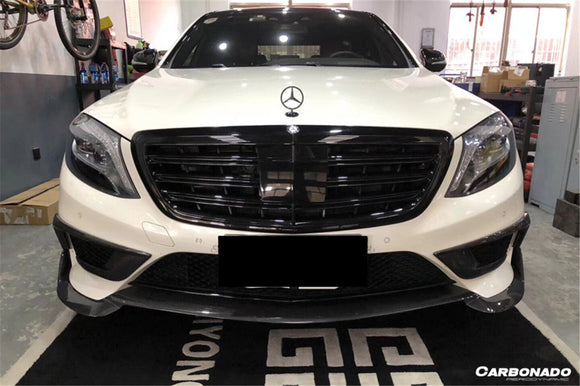 Carbonado 2014-2017 Mercedes Benz W222.1 S63 AMG BRS Style Carbon Fiber Front Bumper Air Vents