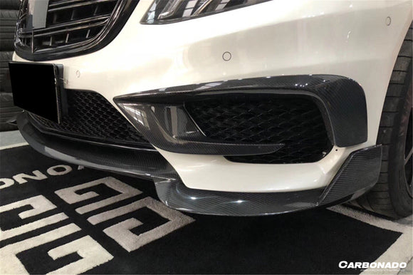 Carbonado 2014-2017 Mercedes Benz W222.1 S63 AMG BRS Style Carbon Fiber Front Lip