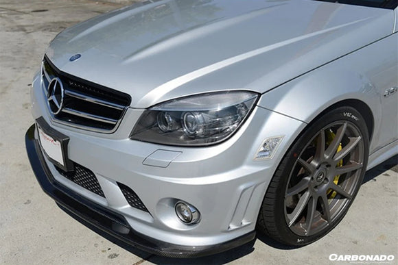 2008-2011 Mercedes Benz W204 C63 AMG AK Style Carbon Fiber Front Lip