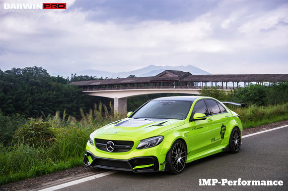 2015-2021 Mercedes Benz W205 C63/S AMG Sedan IMP Style Partial Carbon Fiber front bumper