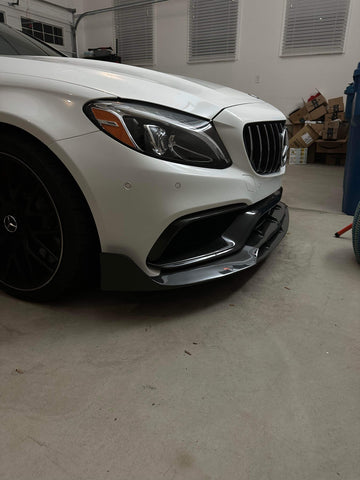W205 Carbon fiber front lip Coupe/Sedan - 0