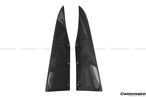 2012-2014 Mercedes Benz W204 C63 AMG RZS Style Carbon Fiber Rear Bumper Caps