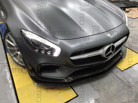 Paktechz Carbon Fiber Front Lip Ver.1 for Mercedes benz AMG GT/GTS C190 2015-2017