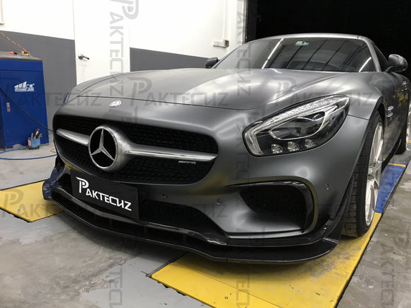 Paktechz Carbon Fiber Front Lip Ver.1 for Mercedes benz AMG GT/GTS C190 2015-2017