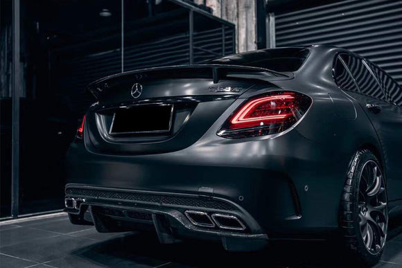 2015-2021 Mercedes Benz W205 C63/S AMG Sedan PS Style Rear Diffuser