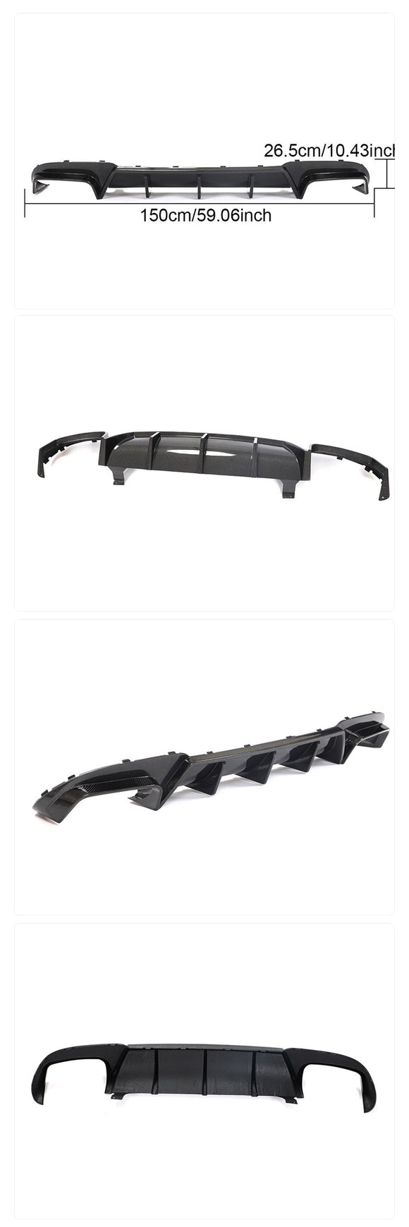 Carbon Fiber Big Fin Diffuser for E63 / S Sedan 13-15 4 Door