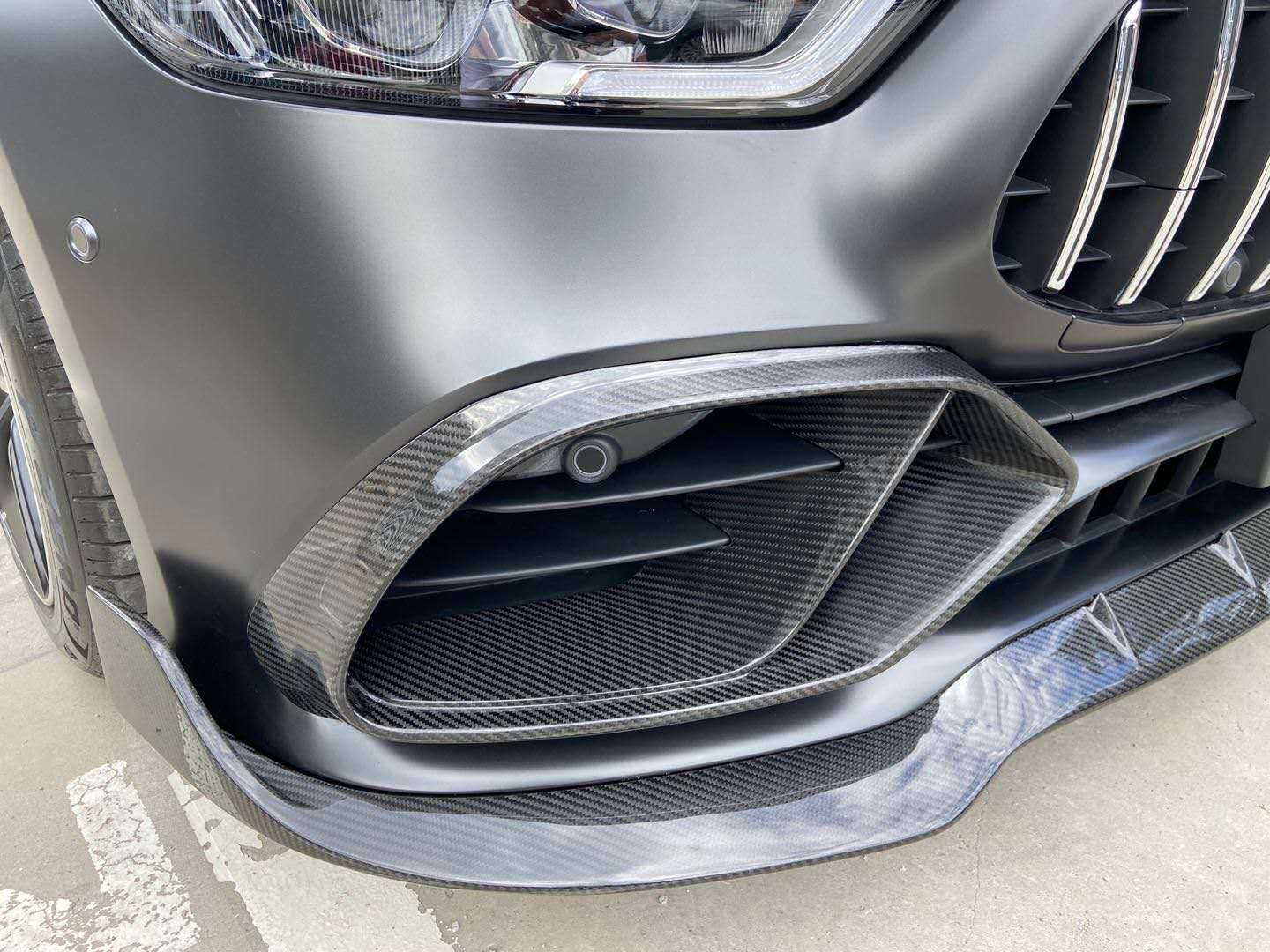SD Carbon B Style Pre-preg Carbon Fiber Front Lip Splitter for Mercedes Benz AMG GT50 GT53 4 Door X290 2019-ON