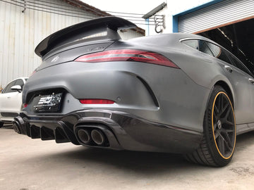 SD Carbon B Style Pre-preg Carbon Fiber Rear Diffuser for Mercedes Benz AMG GT50 GT53 4 Door X290 2019-ON