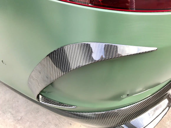 SD Carbon B Style Pre-preg Carbon Fiber Rear Bumper Vent Cover for Mercedes Benz AMG GT50 GT53 4 Door X290 2019-ON