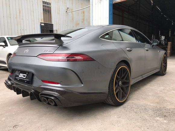 SD Carbon B Style Pre-preg Carbon Fiber Rear Diffuser for Mercedes Benz AMG GT50 GT53 4 Door X290 2019-ON