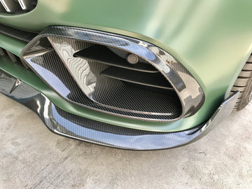 SD Carbon B Style Pre-preg Carbon Fiber Front Bumper Vent Cover for Mercedes Benz AMG GT50 GT53 4 Door X290 2019-ON