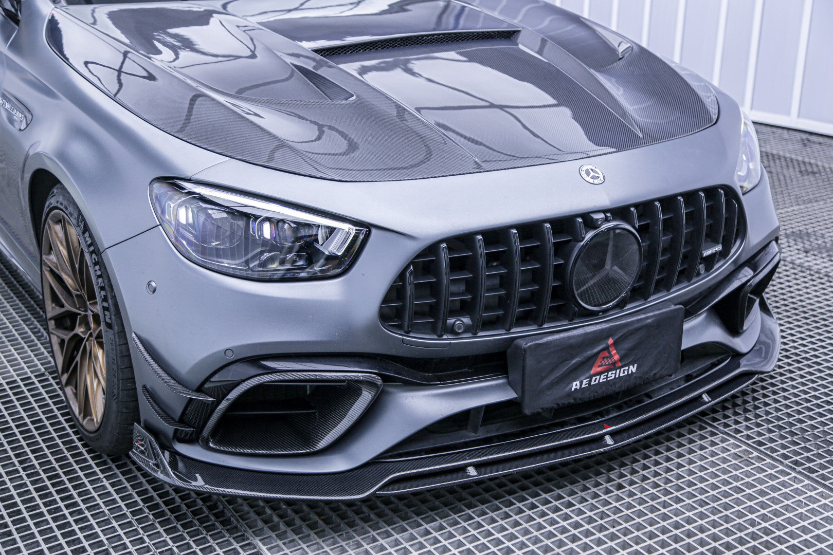 Armorextend AE Design Carbon Fiber Front Bumper Canards for Mercedes Benz W213 E63 2021-ON