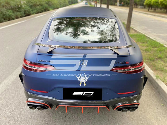 SD Carbon B Style Pre-preg Carbon Fiber Rear Diffuser for Mercedes Benz AMG GT50 GT53 4 Door X290 2019-ON