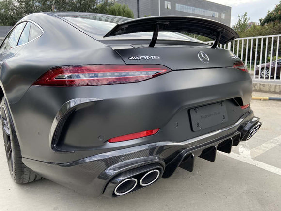 SD Carbon B Style Pre-preg Carbon Fiber Rear Diffuser for Mercedes Benz AMG GT50 GT53 4 Door X290 2019-ON