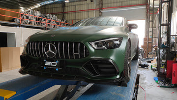 SD Carbon B Style Pre-preg Carbon Fiber Front Bumper Vent Cover for Mercedes Benz AMG GT50 GT53 4 Door X290 2019-ON - 0