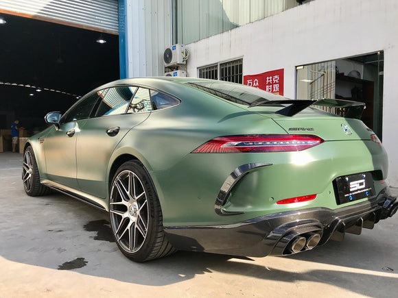 SD Carbon B Style Pre-preg Carbon Fiber Rear Bumper Vent Cover for Mercedes Benz AMG GT50 GT53 4 Door X290 2019-ON