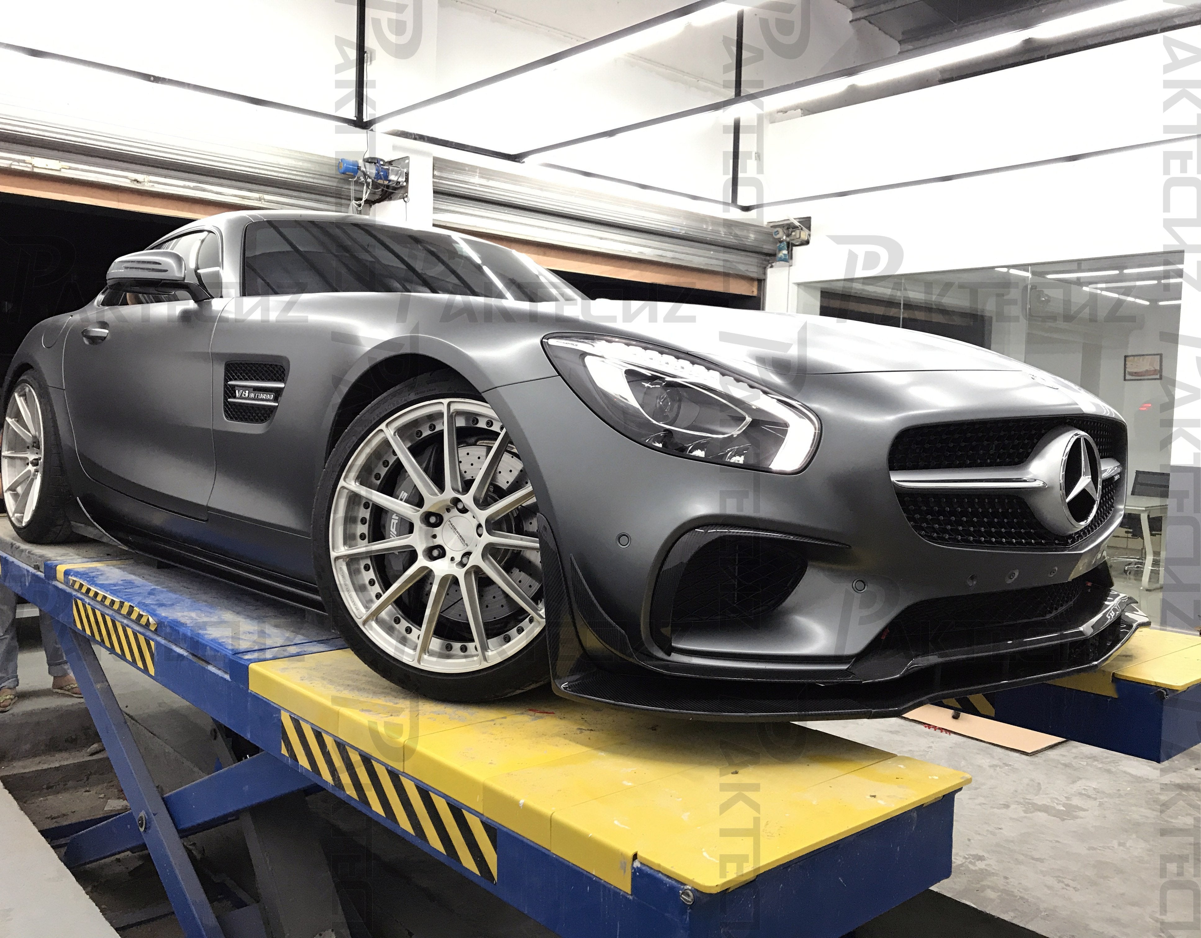 Paktechz Carbon Fiber Front Lip Ver.1 for Mercedes benz AMG GT/GTS C190 2015-2017