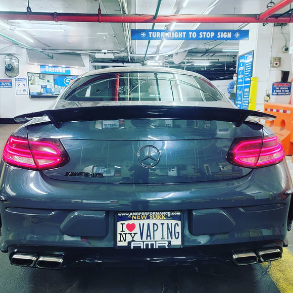 Aero Republic 2015-2021 Carbon Fiber Rear Spoiler RT Style for Mercedes Benz W205 C300 C43 C63 C63s AMG Coupe 2 Door Sedan 4 Door
