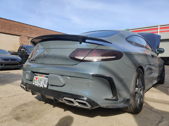 Aero Republic 2015-2021 Carbon Fiber Rear Spoiler RT Style for Mercedes Benz W205 C300 C43 C63 C63s AMG Coupe 2 Door Sedan 4 Door