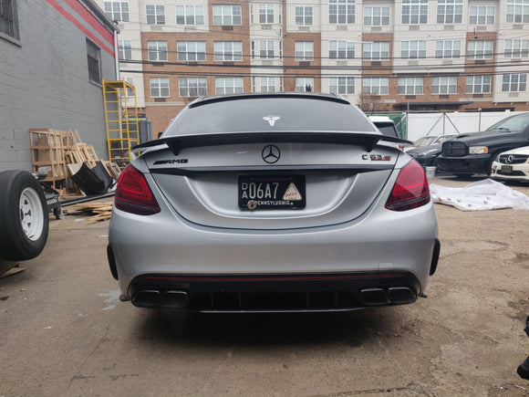 Aero Republic 2015-2021 Carbon Fiber Rear Spoiler RT Style for Mercedes Benz W205 C300 C43 C63 C63s AMG Coupe 2 Door Sedan 4 Door