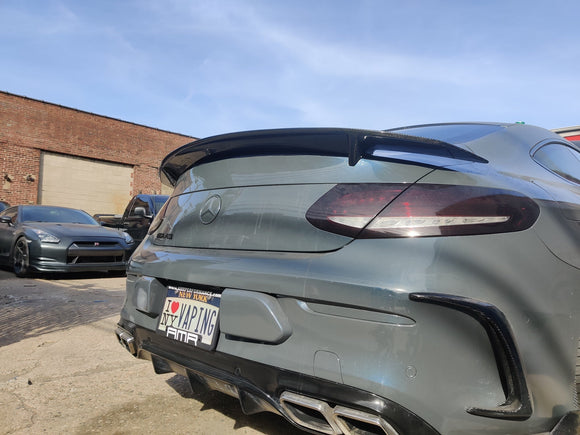 Aero Republic 2015-2021 Carbon Fiber Rear Spoiler RT Style for Mercedes Benz W205 C300 C43 C63 C63s AMG Coupe 2 Door Sedan 4 Door