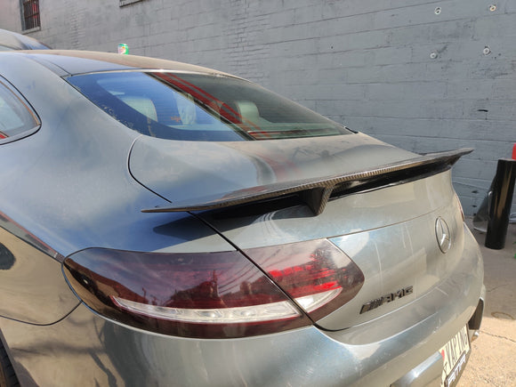 Aero Republic 2015-2021 Carbon Fiber Rear Spoiler RT Style for Mercedes Benz W205 C300 C43 C63 C63s AMG Coupe 2 Door Sedan 4 Door